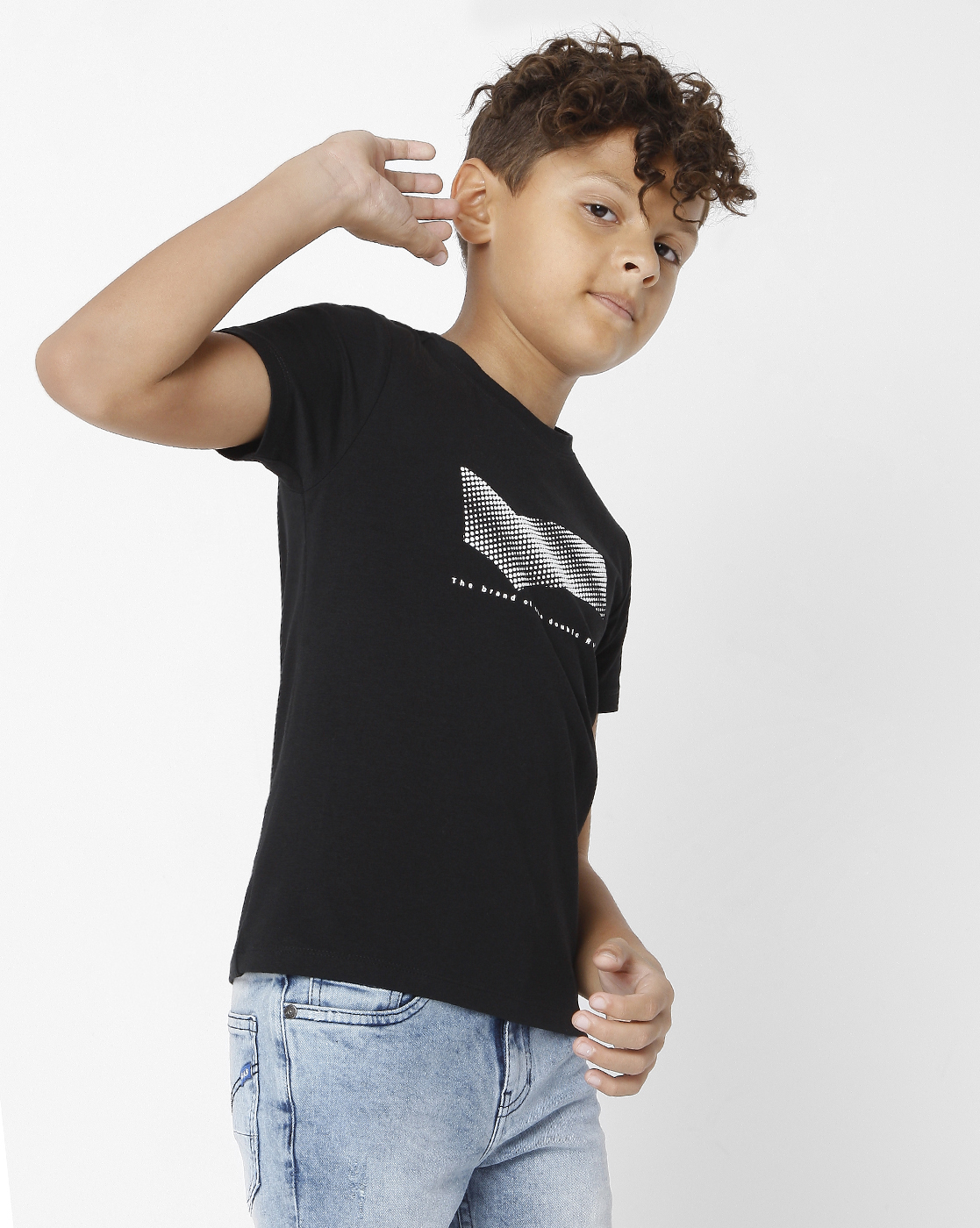 GAS KIDS Boys Printed Black T-Shirt